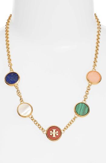 Women's Tory Burch Logo Disc Necklace