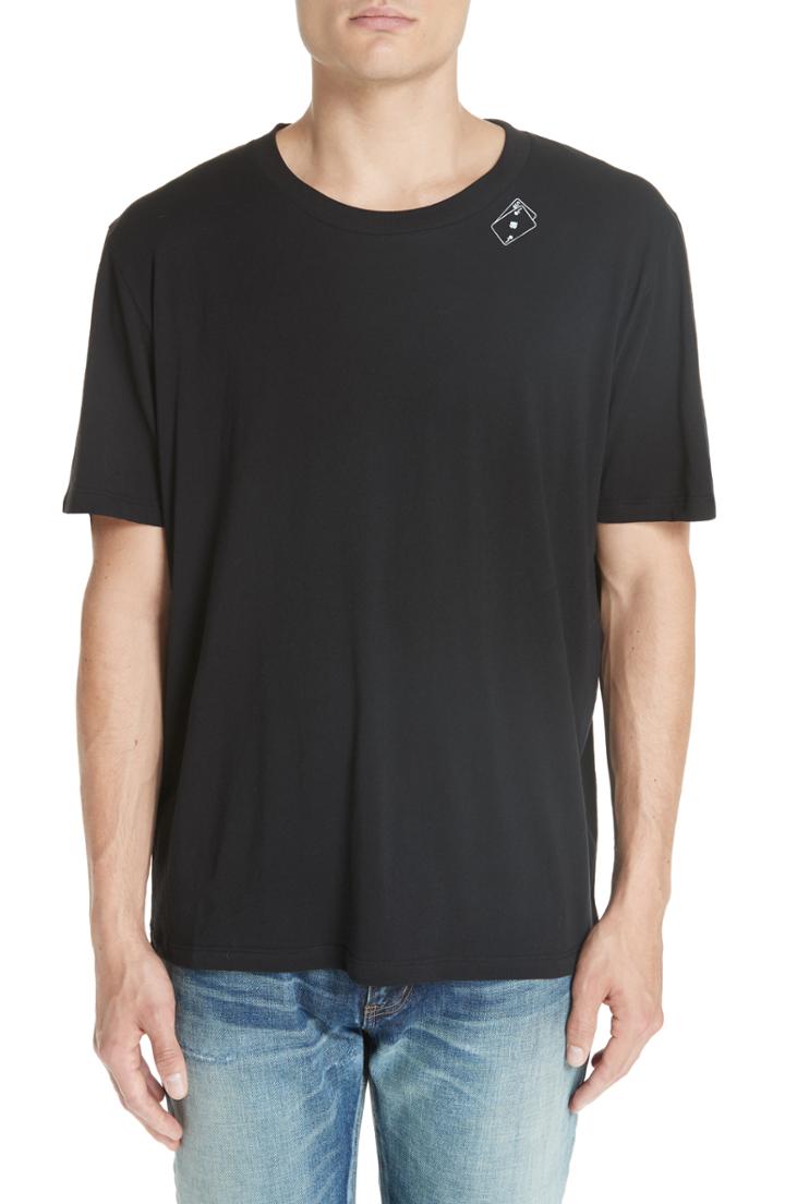 Men's Saint Laurent Sl Card Crewneck T-shirt