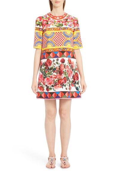 Women's Dolce & Gabbana Print Shift Dress