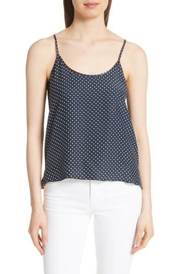 Women's Atm Anthony Thomas Melillo Polka Dot Silk Camisole - Blue