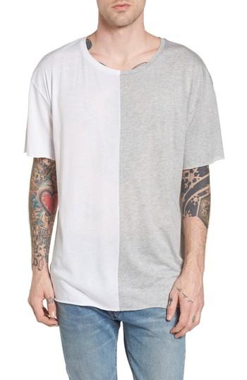 Men's The Rail Boxy Splice T-shirt - White
