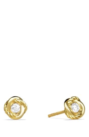 Women's David Yurman 'infinity' Earrings With Diamonds In Gold