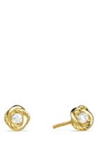 Women's David Yurman 'infinity' Earrings With Diamonds In Gold
