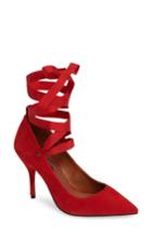 Women's Topshop Gibbon Ribbon Lace-up Pump .5us / 41eu - Red