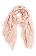 Women's Tory Burch Traveler Jacquard Oblong Scarf, Size - Beige