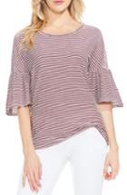Women's Two By Vince Camuto Bell Sleeve Stripe Top - Red
