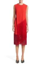 Women's Stella Mccartney Fringe Overlay Dress Us / 40 It - Red