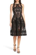 Women's Bronx And Banco Chiara Embellished Mesh Cocktail Dress