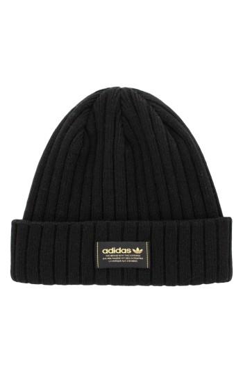 Men's Adidas Ribbed Beanie - Black