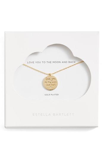 Women's Estella Bartlett Love You To The Moon And Back Pendant Necklace