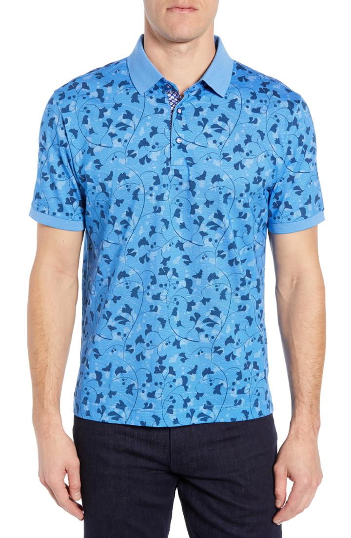 Men's Robert Graham Ginkgo Classic Fit Polo - Blue