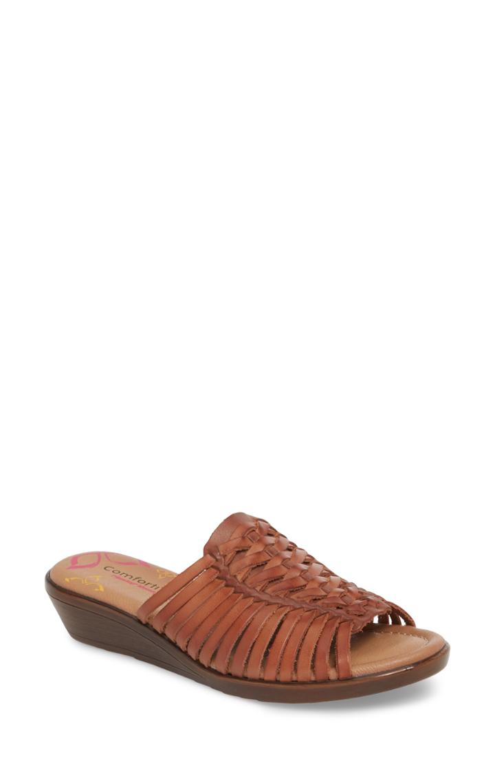 Women's Comfortiva Felida Huarache Slide Sandal N - Brown