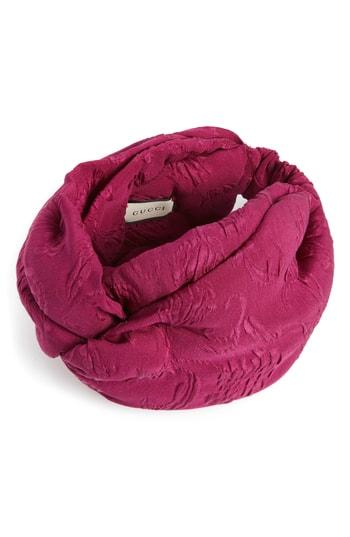 Gucci Rilly Brocade Silk Turban - Red