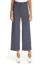 Women's Rebecca Taylor Dot Wide Leg Ankle Pants - Blue