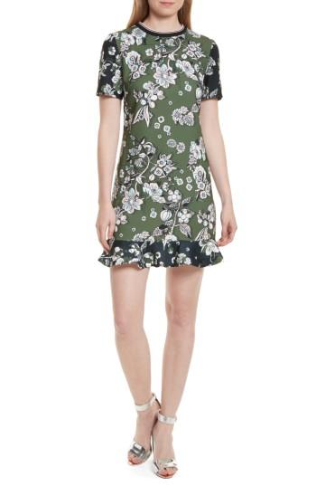 Women's Ted Baker London Hoster Floral Print Ruffle Hem Dress