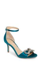 Women's Jewel Badgley Mischka Miguela Crystal Bow Sandal .5 M - Green