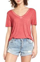 Women's Bp. Washed V-neck Tee - Red