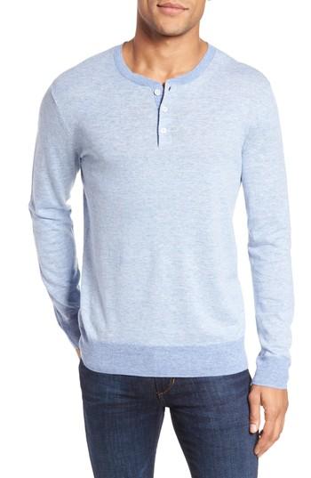 Men's Bonobos Henley Sweater - Blue