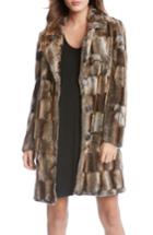 Women's Karen Kane Long Faux Fur Coat - Brown