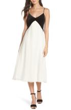 Women's Avec Les Filles Velvet Bodice Pleated Dress - Ivory