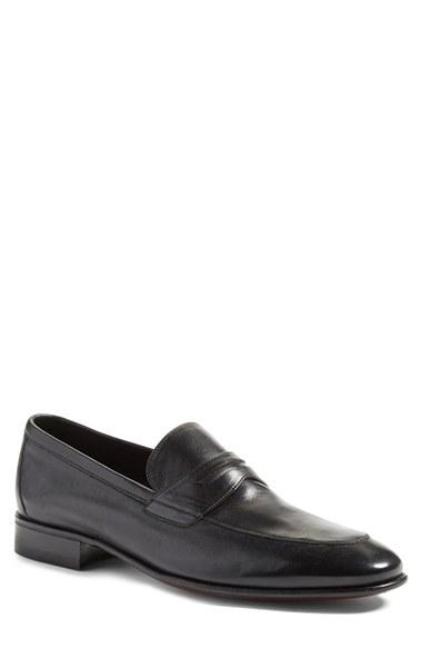 Men's A. Testoni Penny Loafer M - Black