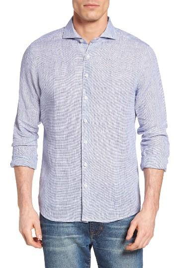 Men's Singer + Sargent Fit Nail Head Linen Sport Shirt