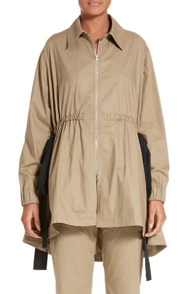 Women's Adam Lippes Drawstring Cotton Anorak - Green