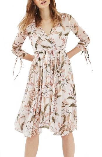 Women's Topshop Lily Floral Mesh Dress