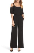 Women's Vince Camuto Cold Shoulder Blouson Jumpsuit - Black