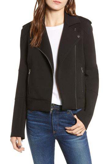 Women's Cupcakes And Cashmere Harlei Scuba Moto Jacket - Black