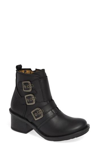 Women's Fly London Crip Buckle Boot Us / 35eu - Black