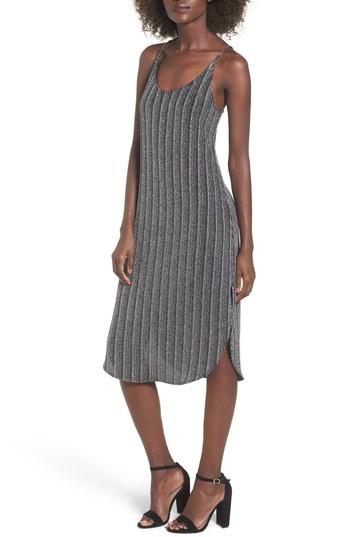 Women's Everly Metallic Ribbed Midi Dress