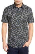 Men's Bugatchi Shaped Fit Dot Sport Shirt