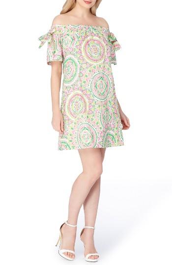 Women's Tahari Off The Shoulder Shift Dress