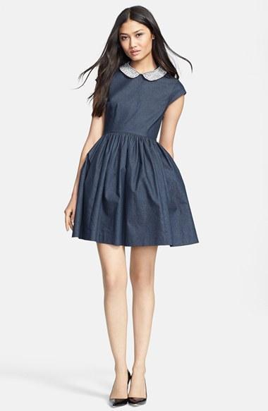 Kate Spade New York 'kimberly' Embellished Denim Fit &