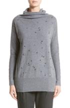 Women's Fabiana Filippi Embellished Cashmere Turtleneck Sweater Us / 40 It - Grey