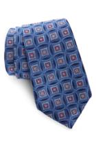 Men's Nordstrom Men's Shop Lauren Medallion Silk Tie, Size - Blue