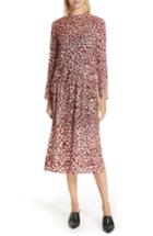 Women's Rag & Bone Gia Devore Leopard Spot Dress, Size - Pink