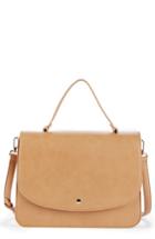 Sole Society Elie Medium Faux Leather Satchel - Brown