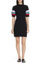 Women's Proenza Schouler Pswl Stripe Sleeve Ribbed Dress - Black