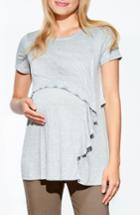 Women's Maternal America Ruffles Cascade Maternity/nursing Top