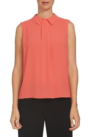 Women's Cece Pleat Front Blouse - Coral