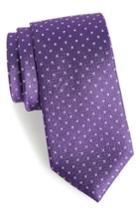Men's Calibrate Denson Neat Silk Tie, Size - Purple