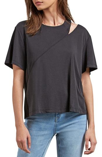 Women's Volcom Flomingo Cutout Tee - Black