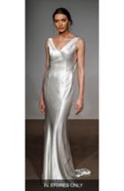 Women's Anna Maier Couture Rita Silk Column Gown, Size In Store Only - Ivory
