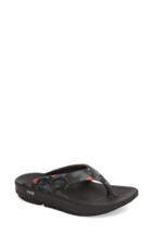 Women's Oofos Ooriginal Sport Geo Sandal M - Black