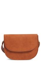 Sole Society Honor Faux Leather Messenger Bag - Brown