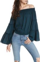 Women's Free People Free Spirit Off The Shoulder Top - Blue/green