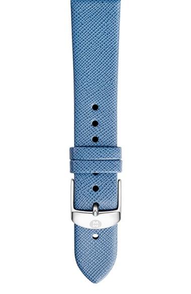 Women's Michele 18mm Leather Watch Band