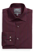 Men's Bonobos Timber Trim Fit Stretch Check Dress Shirt .5 - 32 - Red
